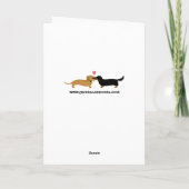 可愛いダシュント子犬バレンタインデーの愛 シーズンカード (裏面)