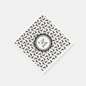 可愛いダシュント模様 スタンダードカクテルナプキン (角)