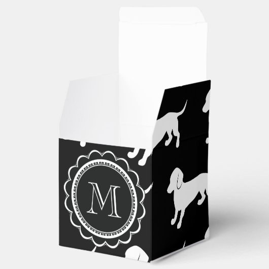 可愛いダシュント模様 フェイバーボックス (オープン)