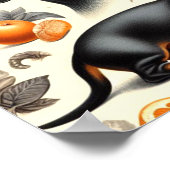 可愛いダシュント模様 ポスター (角)