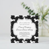 可愛いダシュント模様 招待状 (スタンド正面)