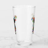 可愛いダシュント犬おもしろいクリスマスホリデーギフト タンブラーグラス (右)