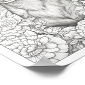 可愛いダシュント犬のカラーリングポスター ポスター (角)