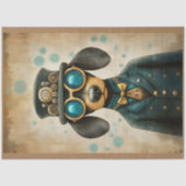 可愛いダシュント犬のスーツ帽子ゴーグルK5デカップページ 薄葉紙 (正面)