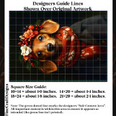 可愛いダシュント犬のフェスティバルスカーフED9Lデコページ 薄葉紙