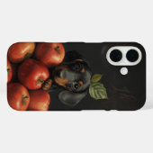 可愛いダシュント犬アップル絵を描のイニシャル Case-Mate iPhoneケース (裏面 (横))