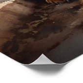 可愛いダシュント犬アートプリントポスター ポスター (角)