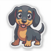 可愛いダシュント、かわいいアドベンチャー、小 シール (正面)