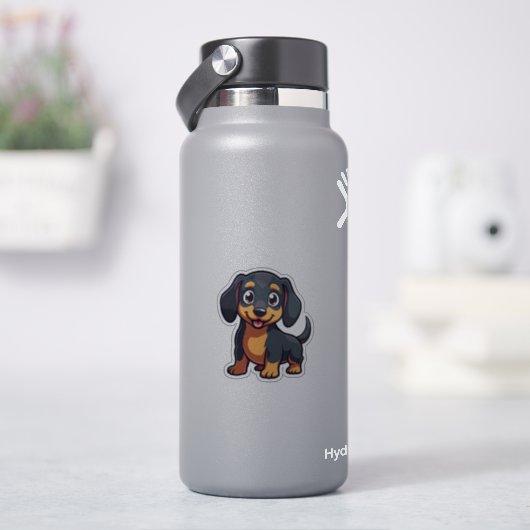 可愛いダシュント、かわいいアドベンチャー、小 シール (HydroFlask)