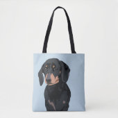 可愛いダシュント |ペットソーセージ犬 トートバッグ (正面)