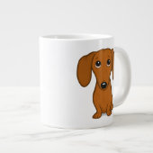 可愛いダシュント |漫画ウィーナー犬 ジャンボコーヒーマグカップ (正面右)