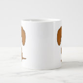 可愛いダシュント |漫画ウィーナー犬 ジャンボコーヒーマグカップ (正面)