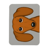 可愛いダシュント |漫画ウィーナー犬 マグネット (縦)