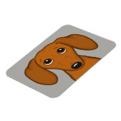 可愛いダシュント |漫画ウィーナー犬 マグネット (左側)