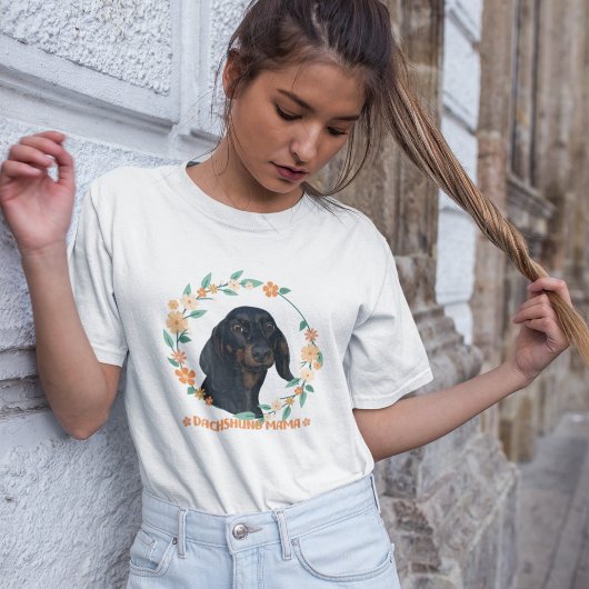 可愛いダシュント – Dachshund Mama トライブレンドＴシャツ