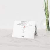 可愛いダッカラフルシュントあいさつカード サンキューカード (裏面)