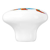 可愛いダッカラフルシュントのドアノブ – セラミック セラミックノブ (側面)