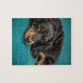 可愛いダックシュントが倒れる ジグソーパズル (横)