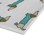 可愛いダックスフント カッティングボード (角)