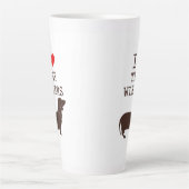可愛いダックスフンドの犬の名言 カフェラテマグ (正面)