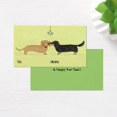 可愛いダックスミスタントーキスクリスマスギフトタグ (デスク)