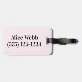 可愛いダックスンパーソナライズされたド ラゲッジタグ (裏面横)