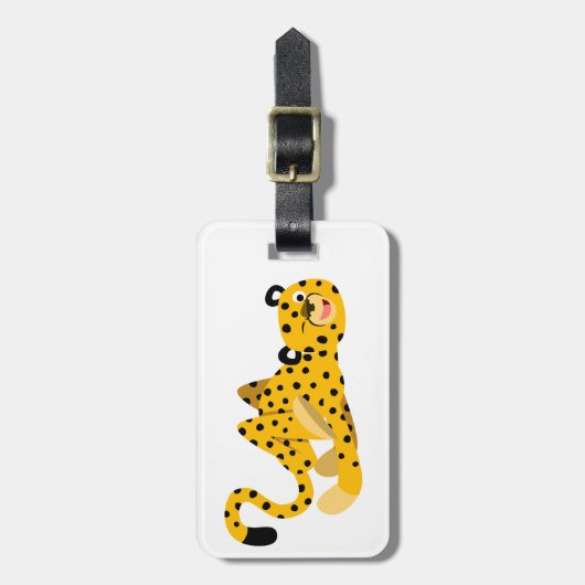 可愛いダッシュマンガのチーズ荷物タグ ラゲッジタグ (正面縦)