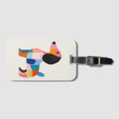 可愛いダッチシュント色ブロック荷物タグ ラゲッジタグ (正面横)