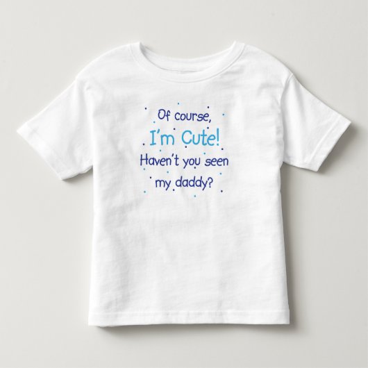 可愛いダディーブルー トドラーTシャツ (正面)