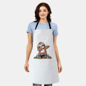 可愛いダビング自閉症意識自閉症の子供 エプロン (着用した状態)