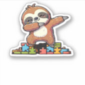 可愛いダビング自閉症意識自閉症の子供 シール (正面)