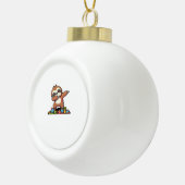 可愛いダビング自閉症意識自閉症の子供 セラミックボールオーナメント (右)