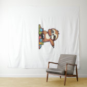 可愛いダビング自閉症意識自閉症の子供 タペストリー (インサイチュ(横))