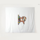 可愛いダビング自閉症意識自閉症の子供 タペストリー (正面(横))