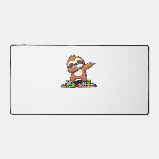 可愛いダビング自閉症意識自閉症の子供 デスクマット (正面)