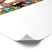 可愛いダビング自閉症意識自閉症の子供 ポスター (角)