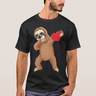 可愛いダビングsloth保持ハートlove sloth価 tシャツ