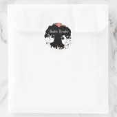 可愛いダブルトラブルアニメ双子の女の子アニメ ラウンドシール (バッグ)