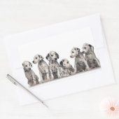 可愛いダミュ子犬の子犬の子犬 長方形シール (封筒)