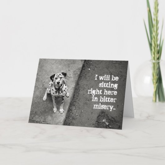 可愛いダルマチアごめんねカード カード (正面)