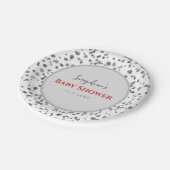 可愛いダルマチアスポット赤ちゃんシャワー ペーパープレート (アングル)