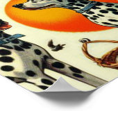 可愛いダルマチアンシームレス ポスター (角)