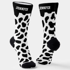 可愛いダルマチアンスポットパターンドッグ恋人 ソックス