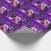 可愛いダルマチアンパピードッグアートパーソナライズされた ラッピングペーパー (角)