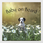 可愛いダルマチアンパピーinデイジー ウィンドウサイン (シート)