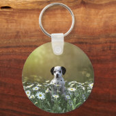 可愛いダルマチアンパピーinデイジー キーホルダー (裏面)