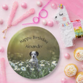 可愛いダルマチアンパピーinデイジー ペーパープレート (パーティー)