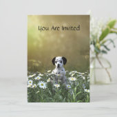 可愛いダルマチアンパピーinデイジー 招待状 (スタンド正面)