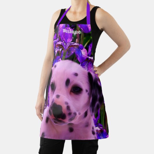 可愛いダルマチアンパーソナライズされた子犬 エプロン (インサイチュ)