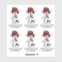 可愛いダルマチアン犬の火災安全報酬